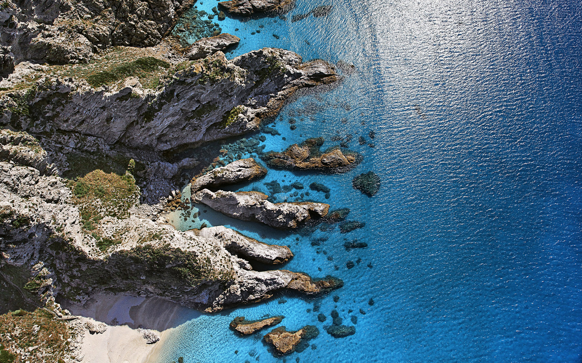 Sunny Shore Aerial view Capo Vaticano Italy246964842